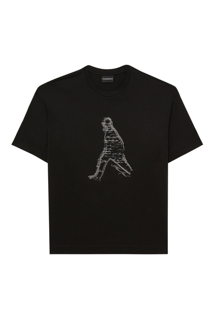 Running Man Motif T-Shirt